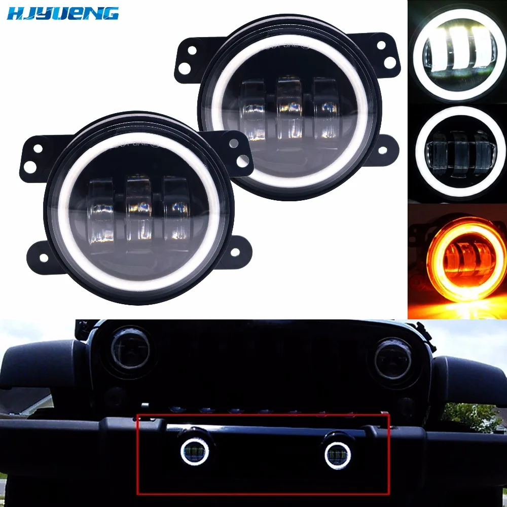 HJYUENG 45 Вт 7 &quotсветодиодный фары 4&quot Противотуманные Задний фонарь для 07 15 Jeep Wrangler