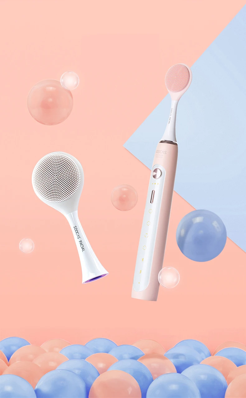 SOOCAS щетка для очищения лица для Xiaomi Youpin X1 X3 X5, электрическая зубная щетка SOOCAS SOOCARE, электрическая Массажная щетка X3