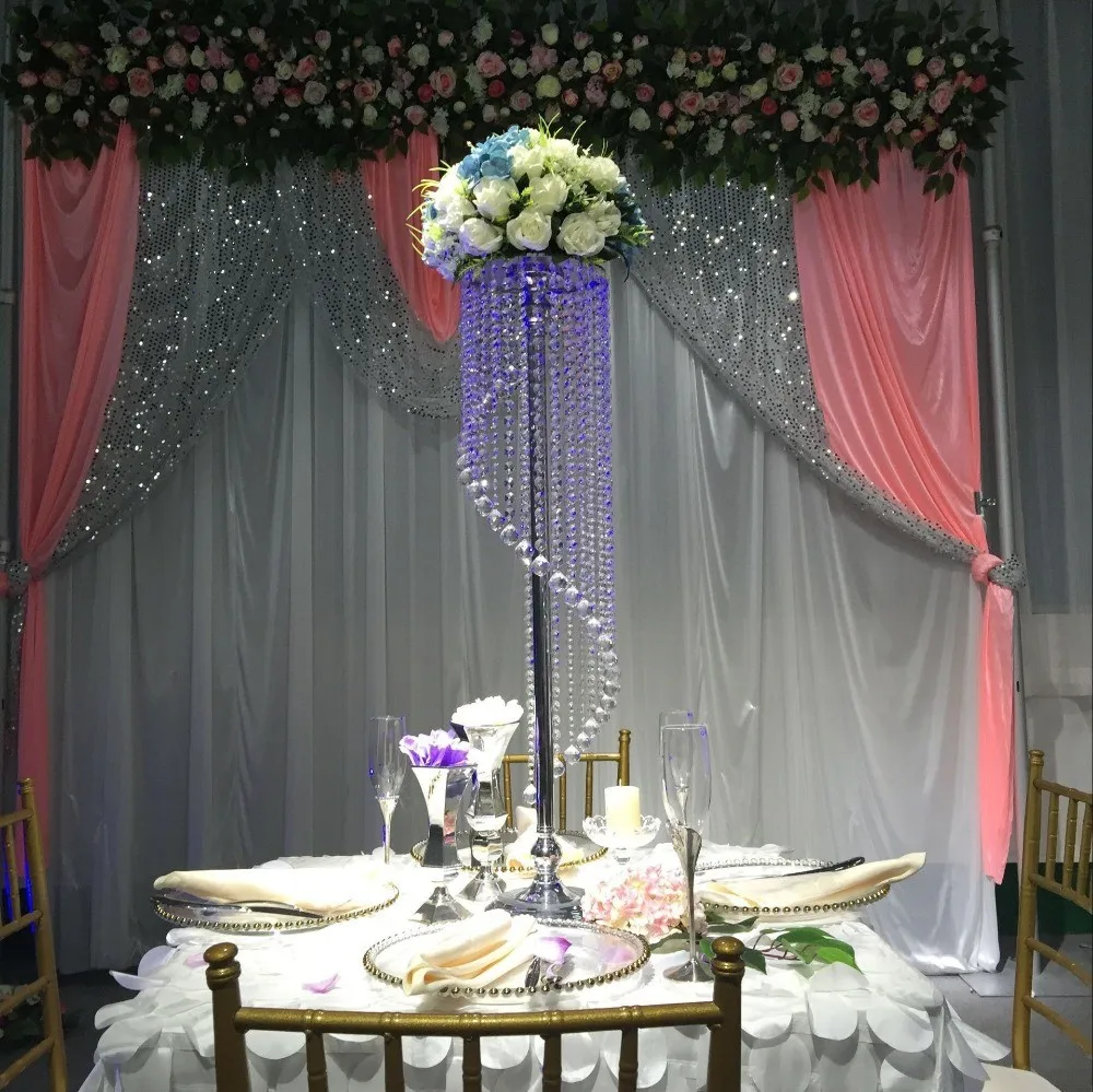 

crystal wedding pillar wedding flower stand banquet decoratoin