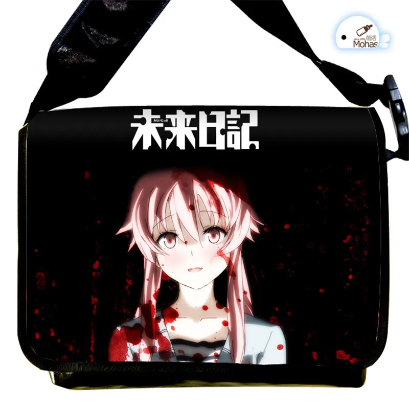 

Бесплатная доставка, Холщовая Сумка для будущих дневников, Mirai Nikki Gasai Yuno, сумки-мессенджеры для косплея, школьная сумка с мультипликационным...