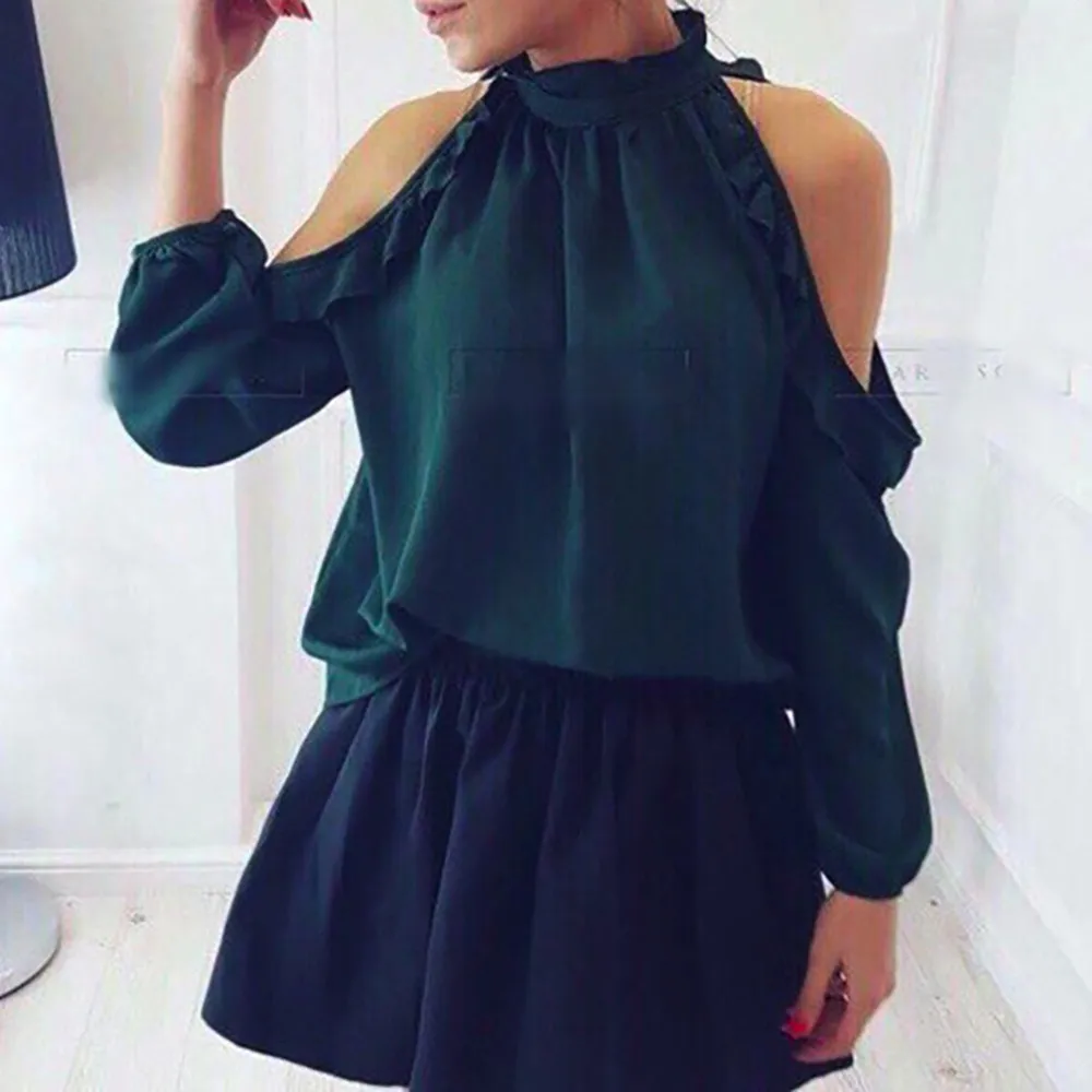 Женская рубашка с оборками топы блузка одежда для официальных мероприятий