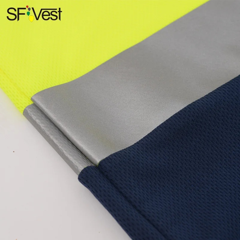 Светоотражающая футболка поло SFVest Блестящая Серебристая с высокой видимостью