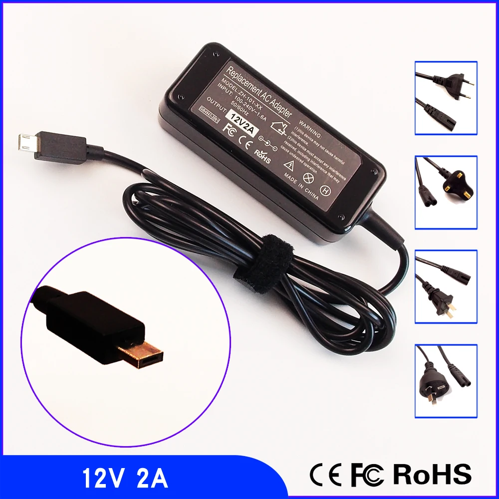 

12V 2A Laptop Ac Adapter Charger POWER SUPPLY Cord For ASUS Chromebook C100 C201 C100P C100PA C201PA C100PA-DB02
