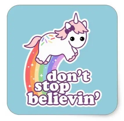 

1.5inch Cute Unicorn Square Sticker