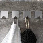 Настенный крючок ZUNTO 4 шт.компл., Вешалка из нержавеющей стали 304 для пальто, крючок для ванной комнаты, кухни, вешалка для ключей, крючки для полотенец для одежды