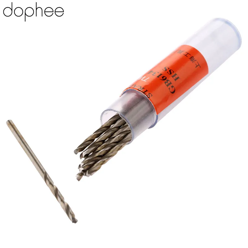 Dophee 10 шт. спиральные сверла из быстрорежущей стали 1 5/1 6/1 7/1 8/1 9 мм микро прямые