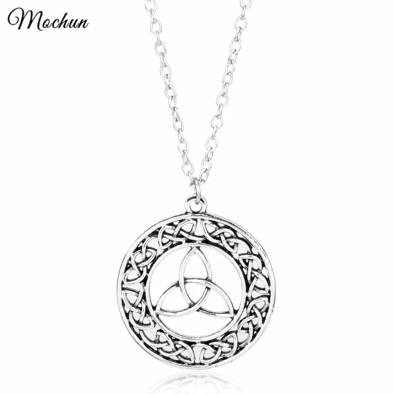 MQCHUN Outlander шотландский ирландский кельтский узел вечность крест троица цепочка