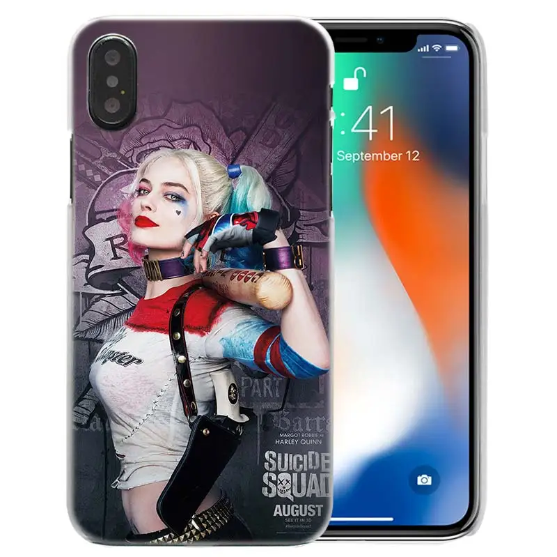Харли Квинн Отряд Самоубийц жесткий пластик для iPhone 11 XS Max XR X 10 7 8 6 6S Plus 5S SE 5 4S 4 5C Прозрачный чехол для телефона чехол - Цвет: 06