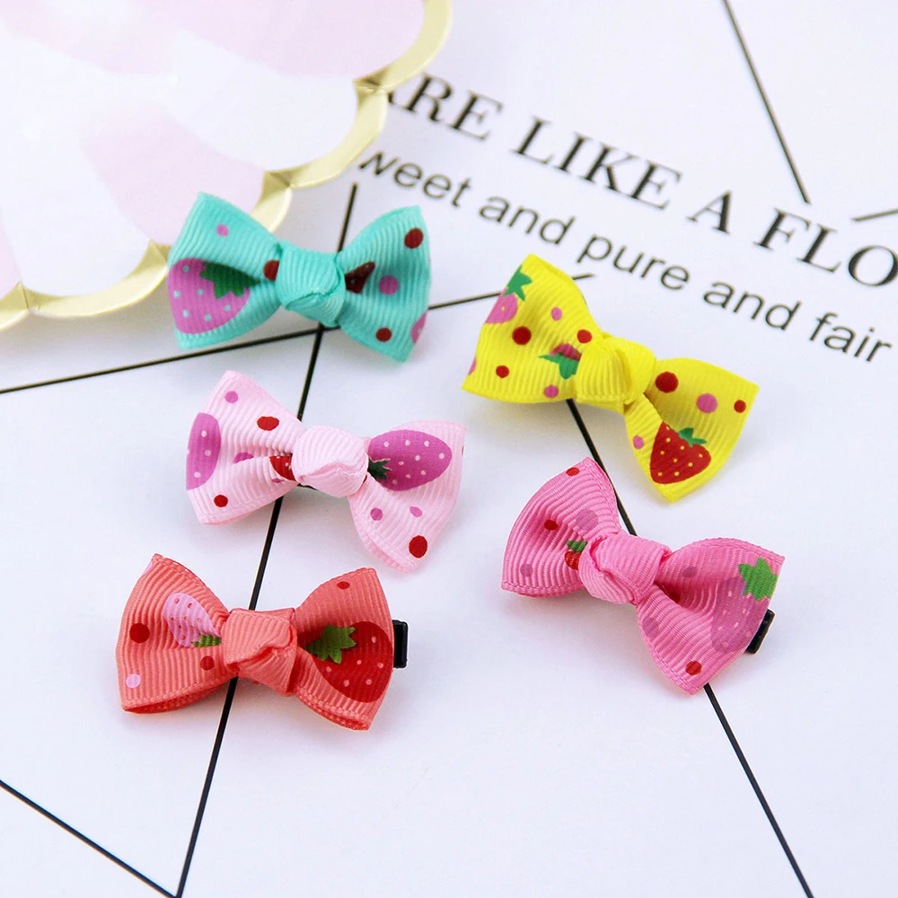 1PC Lovely Bowknot Hair Clip Girls Floral Barrettes Clips Kids Hairpin Headwear Children Accessories Headdress Ornaments | Детская