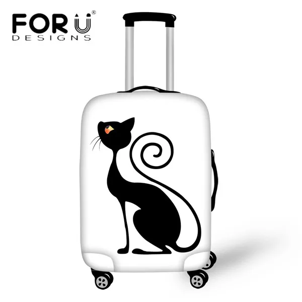 CC1882 FORUDESIGNS/милый кот контур шаблон багаж защитный чехол спандекс водонепроницаемый дождевик для 18-30 дюймов чемодан - Цвет: CC1882