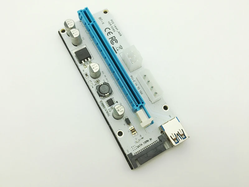 VER008S 3-в-1 Molex 4-контактный SATA 6PIN PCIE PCI-E PCI Express Riser Card 1x к 16x USB 3 0 кабель для майнинга