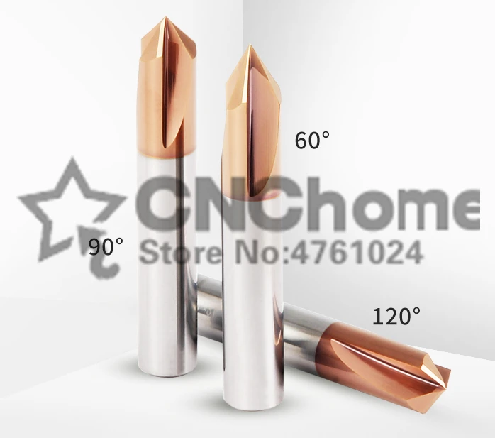 3mm-20mm* 60 90 120 градусов 3 флейты HRC60 однотонные карбидная фаска сверление, снятие фаски Фрезы зенковки сверло