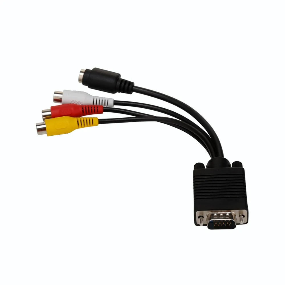 Видеокабель для ноутбука ПК HD ТВ разъем VGA штекер S Video 3 RCA Jack Женский Композитный AV