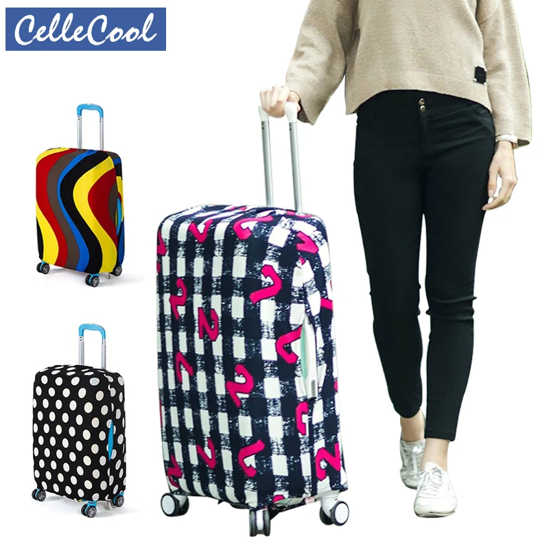 

CelleCool High Qualit Fashion Luggage Cover Travel elasticity Travel Luggage Dust cover Protective Suitcase cover Trolley case