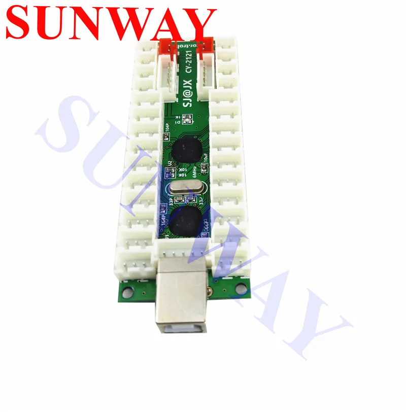 2 проигрывателя ПК аркадная игра джойстик USB контроллер для кодировщик для ПК светодиодная Кнопка Джойстик контроллер с проводами кабеля
