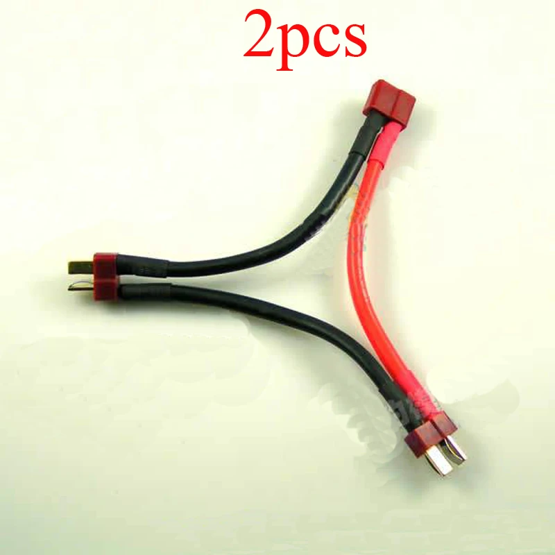 2 шт. 10 см т штекер тандем кабель 12AWG силиконовая линия Т Разъем провода шнур для RC