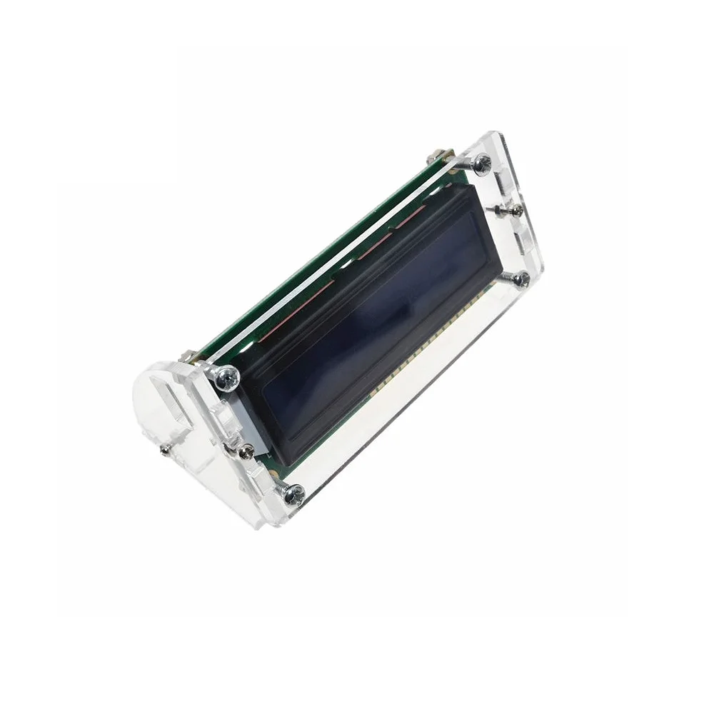 Прозрачная акриловая оболочка для lcd 1602 lcd экрана с винтом/гайкой lcd 1602 Чехол держатель(без 1602 lcd