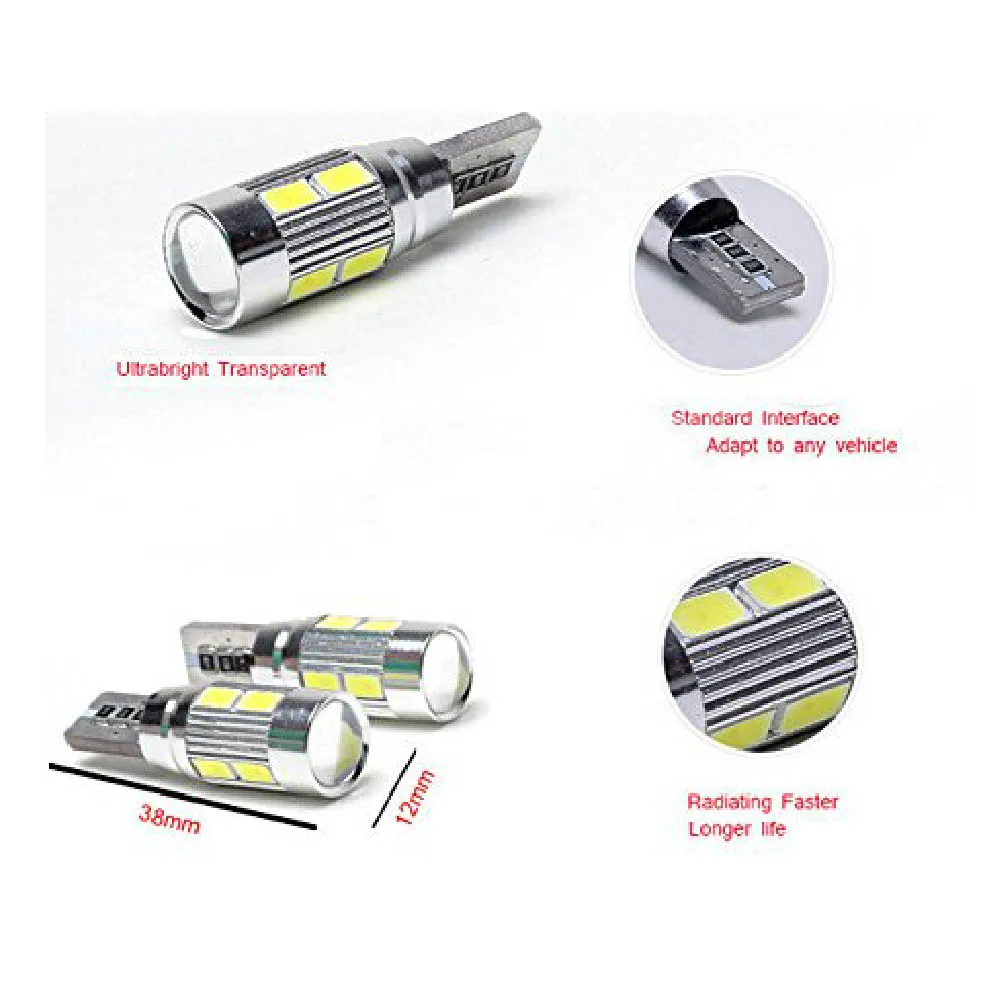 YSY T10 10 SMD 5630 LED объектив проектора автомобильные Габаритные фонари W5W 10SMD 5730