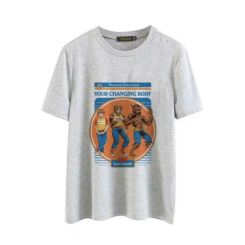 1506gray Корейская одежда 90s винтажная женская футболка 80s Tumblr Женская Футболка женская забавная уличная одежда женские Дженни новые друзья футболка - Цвет: 1506gray