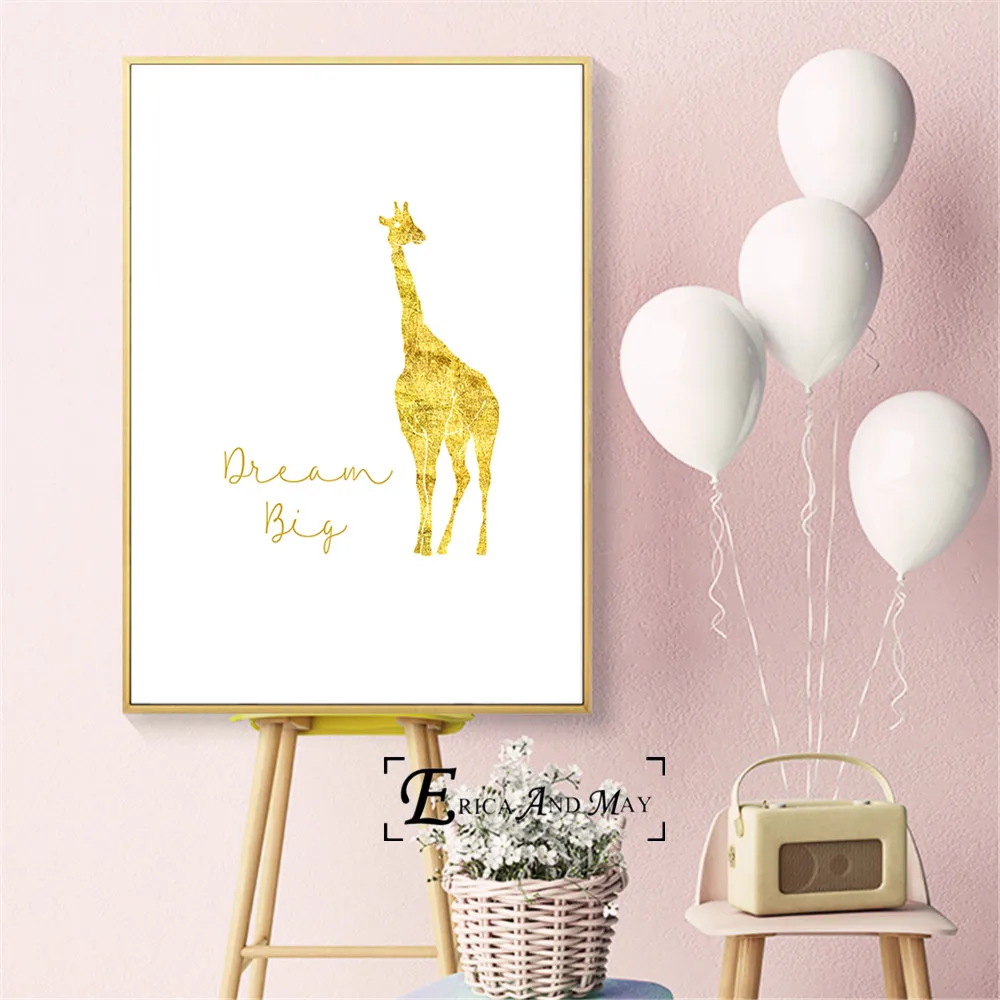Жираф большая мечта маленькая постеры и принты настенные художественные