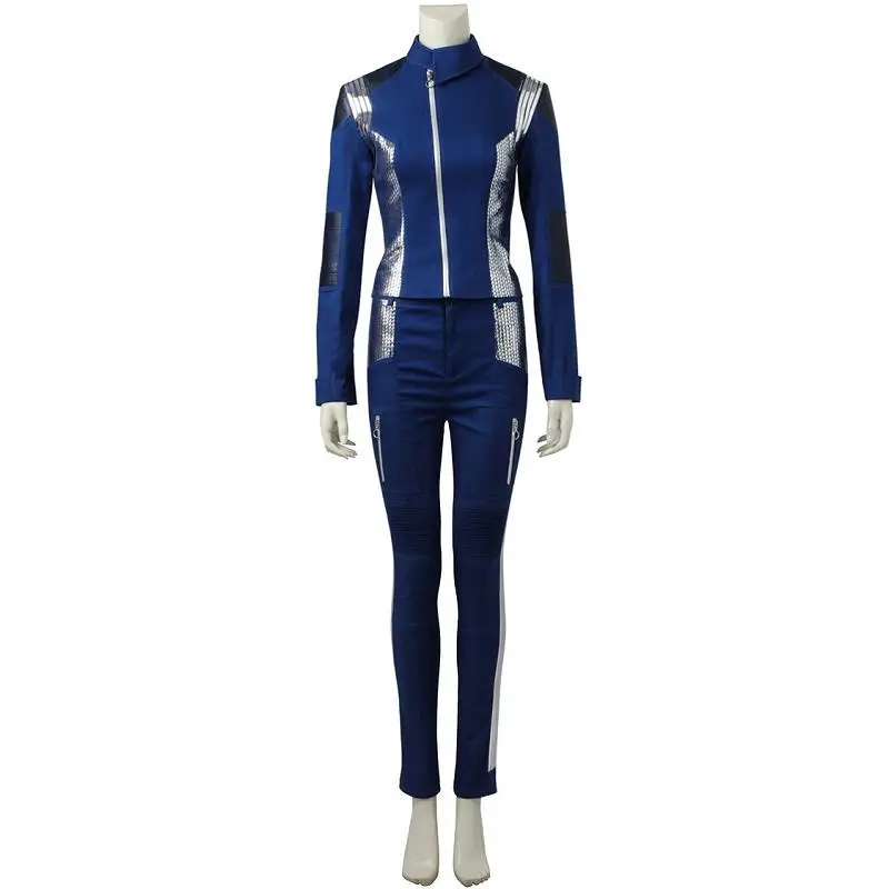 Costume Only Startreks Beyond Costume костюм для косплея Майкл Бернхэм Синяя Униформа куртка брюки женская обувь для карнавального костюма на Хэллоуин наряд - Цвет: Costume Only