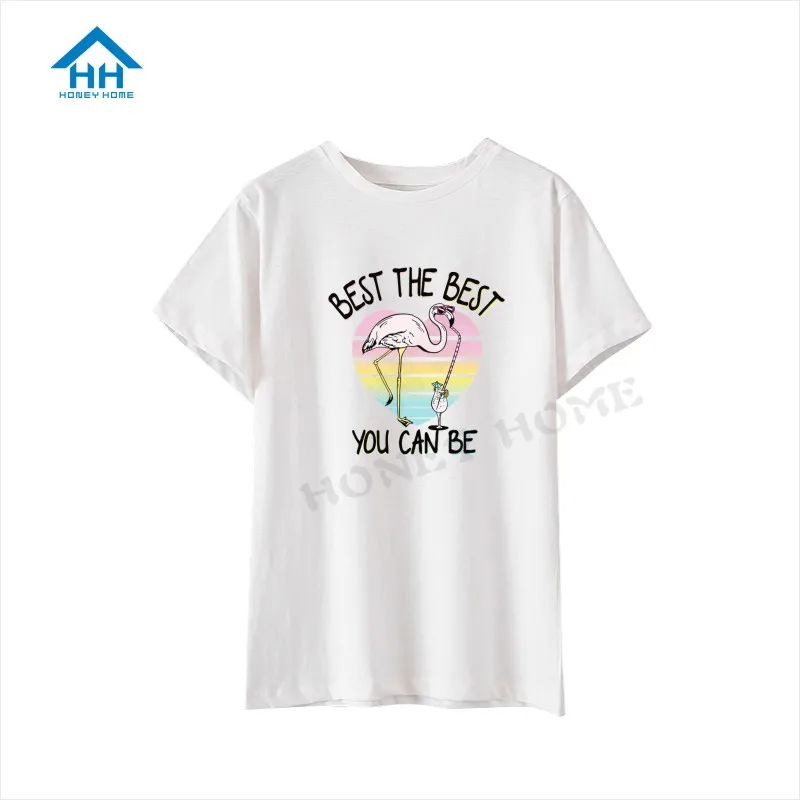 Flamingos Drink water Washable Thermal Transfers Stickers for Lady's White Tshirt Clothe DIY Ironing Patch Badges Appliqued | Дом и сад