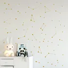 Наклейка на стену с созвездиями для детской комнаты, съемное украшение для спальни, детские наклейки с космическим пространством, астрономическая декоративная роспись со знаками Зодиака ZB162