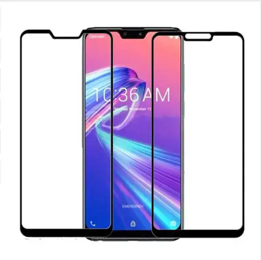 Закаленное стекло с полным клеем для Asus Zenfone Max Pro M2 полное покрытие 9H Защитная