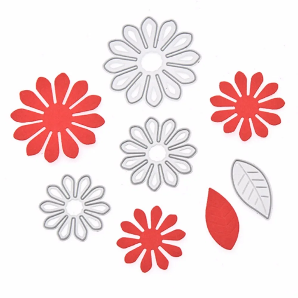 4 шт./компл. цветок лист металлический Трафаретный вырубной Штамп Новый 2019