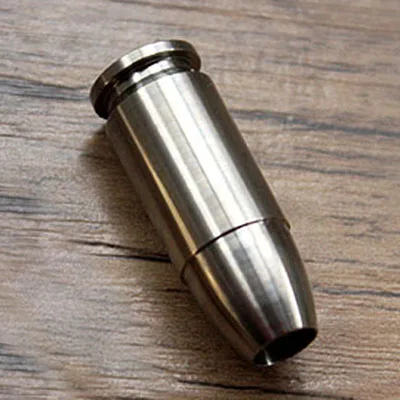 Titanium Alloy 1 шт. титановый сплав латунный нож бусины нож ремешок Паракорд веревка кулон Открытый Отдых EDC гаджеты пуля форма дизайн - Цвет: Titanium Alloy