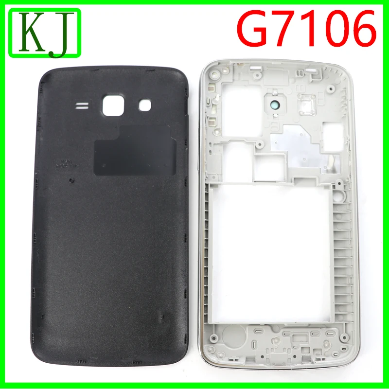 Для samsung Galaxy Grand 2 Duos полный корпус G7102 G7106 крышка батареи задняя дверь+ средняя рамка Корпус платы