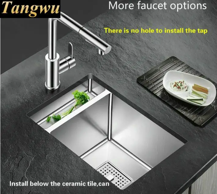 Большая кухонная ручная раковина из нержавеющей стали 304 60 х40 см|Кухонные