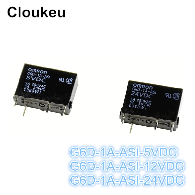

Реле DIP4 G6D-1A-ASI- 5VDC 12VDC 24VDC DC5V DC12V DC24V 5A 2 шт.