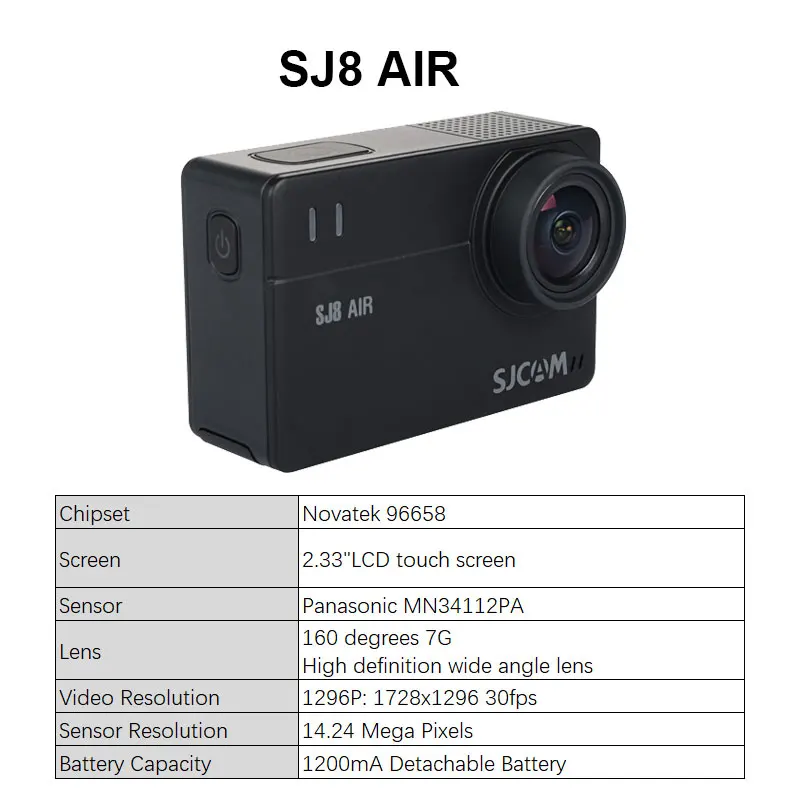 SJCAM SJ8 pro Экшн-камера 4K sj8 plus Спортивная камера sj8 air 1296P wifi Водонепроницаемая Спортивная DV 2,33 с сенсорным экраном уличная SJ cam