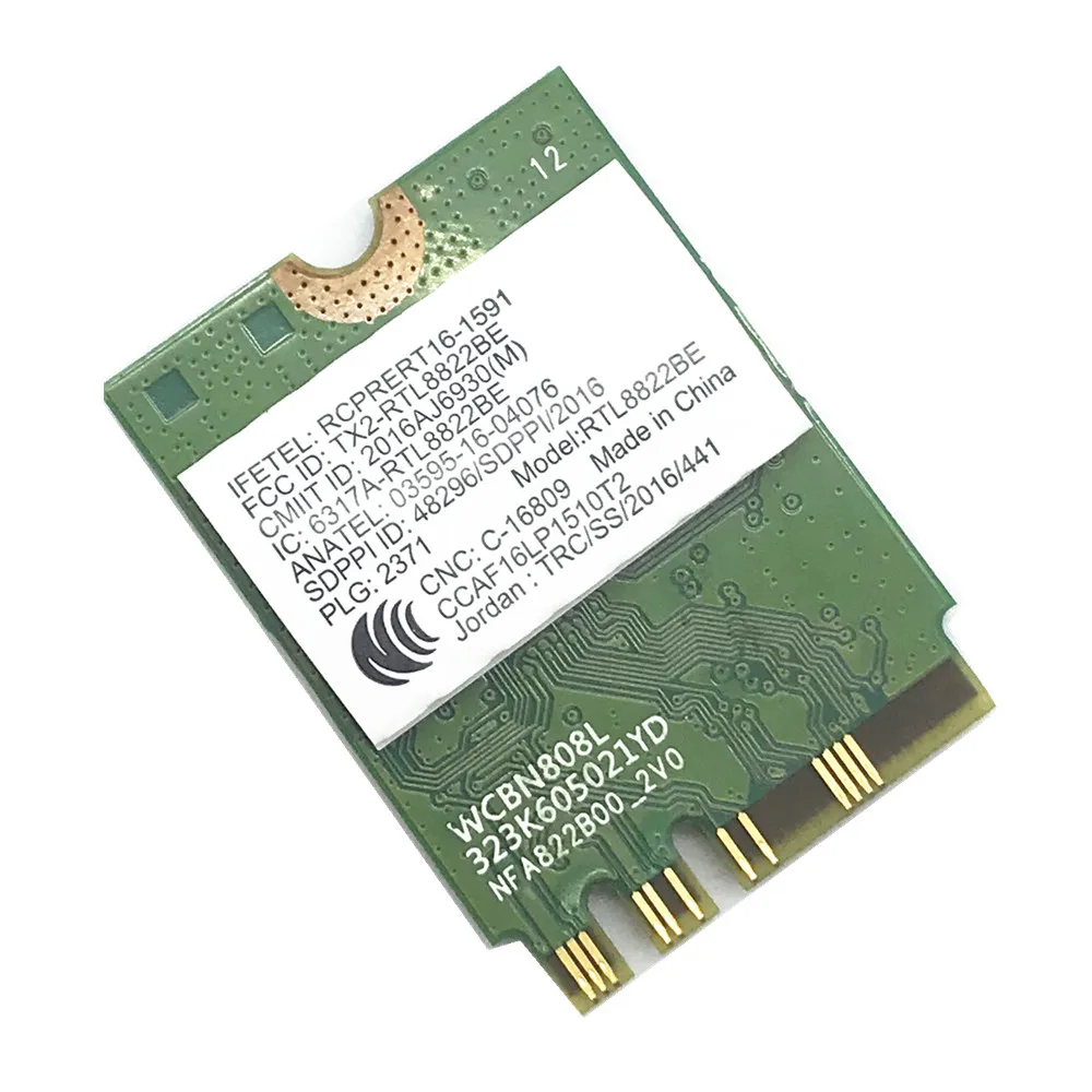 Realtek RTL8822BE 802.11AC 2 4G/5 ГГц WiFi Bluetooth 4 1 NGFF беспроводной адаптер M.2 карта|Сетевые карты| |