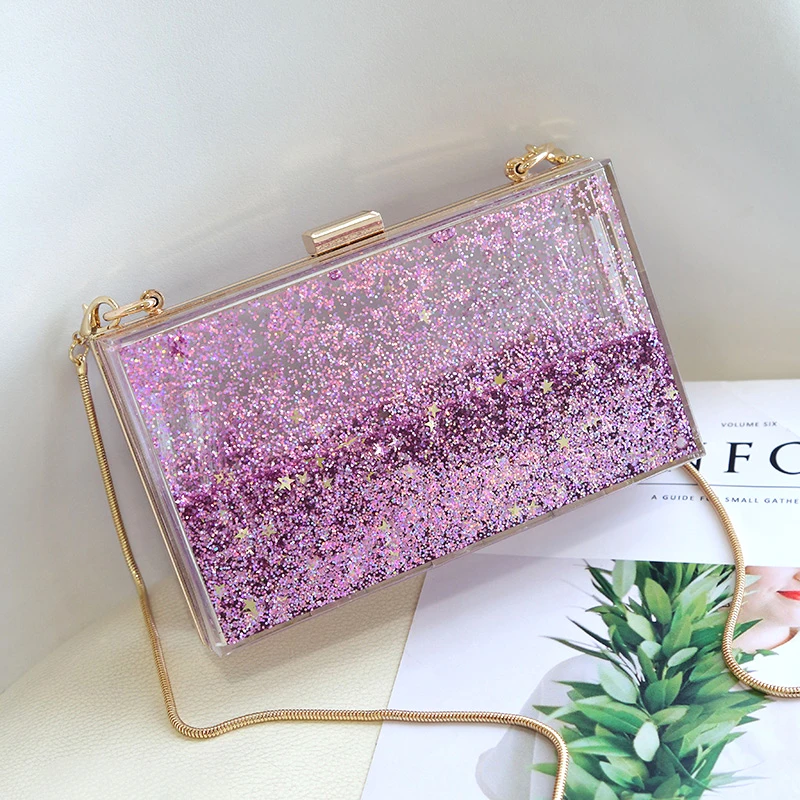 2017 Элитный бренд сумка Для женщин Акриловые флэш powde женская небольшой площади