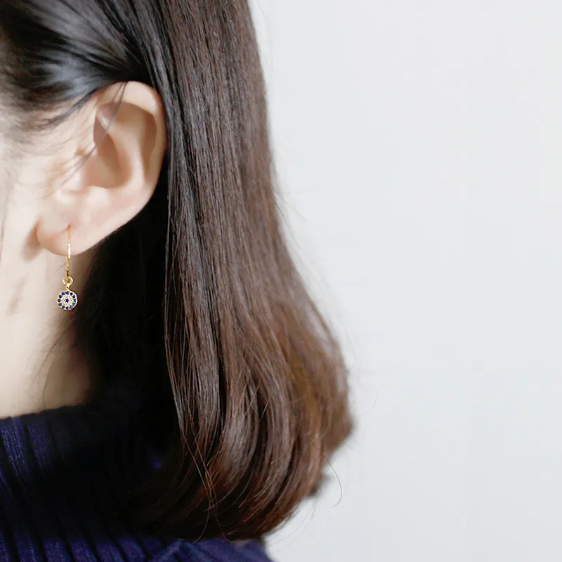 Женские серьги-подвески из серебра 100% пробы с цирконом | Украшения и аксессуары