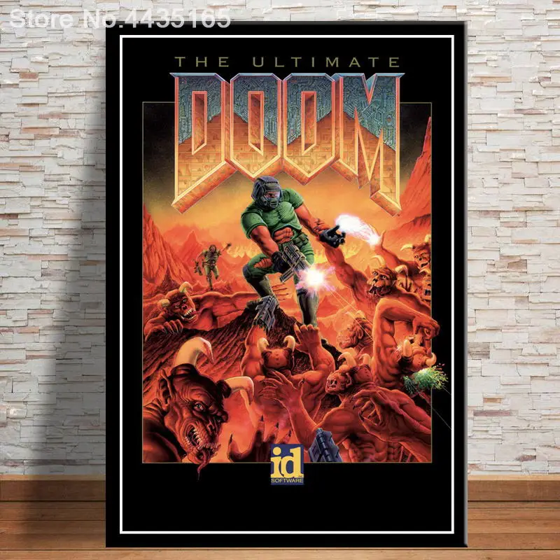 Потрясающая игра Doom плакат Halo видеоигры настенная художественная картина холст живопись для гостиной домашний декор плакаты и принты