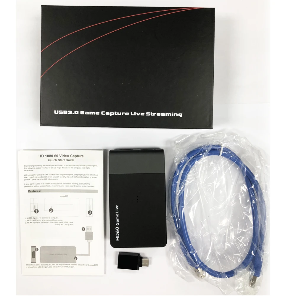Ezcap261M USB 3 0 HD видеозахват для игр 4K 1080P трансляционный видео конвертер в реальном
