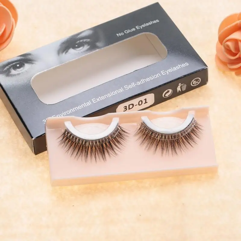 Профессиональные самоклеющиеся ресницы без стимуляции накладные