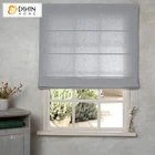 Современные пользовательские льняные римские затемненные светофильтры на заказполностью затемняющие римские занавески Легкая установка оконные шторы