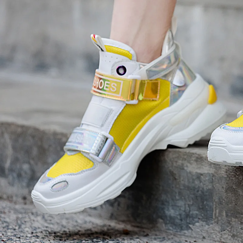 Повседневная обувь; женские кроссовки на платформе; zapatos de mujer; сезон весна; Новинка; chaussures femme; Женская обувь в стиле пэчворк