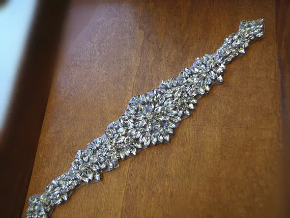 Аппликация из хрустальных бусин аппликация для свадебного пояса стразы с