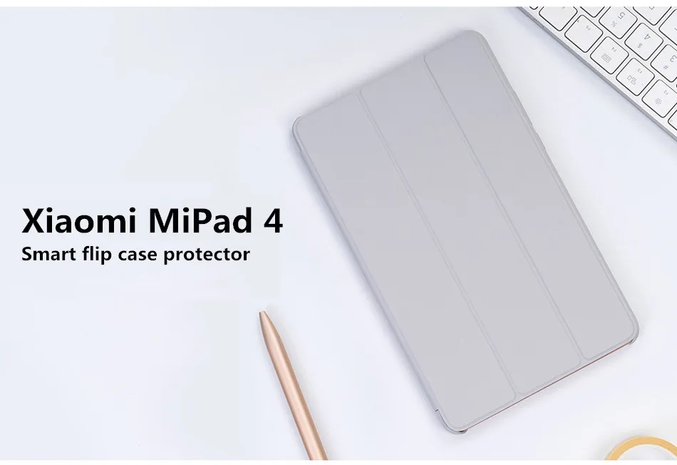 Горячее предложение тонкий магнитный Xiao mi Pad 4 8,0 mi pad 4 Чехол Capa de Couro PU+ PC Смарт Флип Авто Пробуждение-сна Стенд Чехол+ пленка