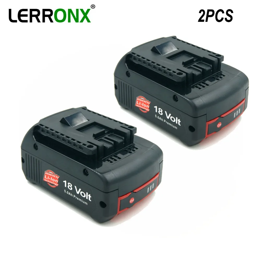 Литий ионный аккумулятор для Bosch 5000 мАч 18 в 2 шт.|Перезаряжаемые батареи| |