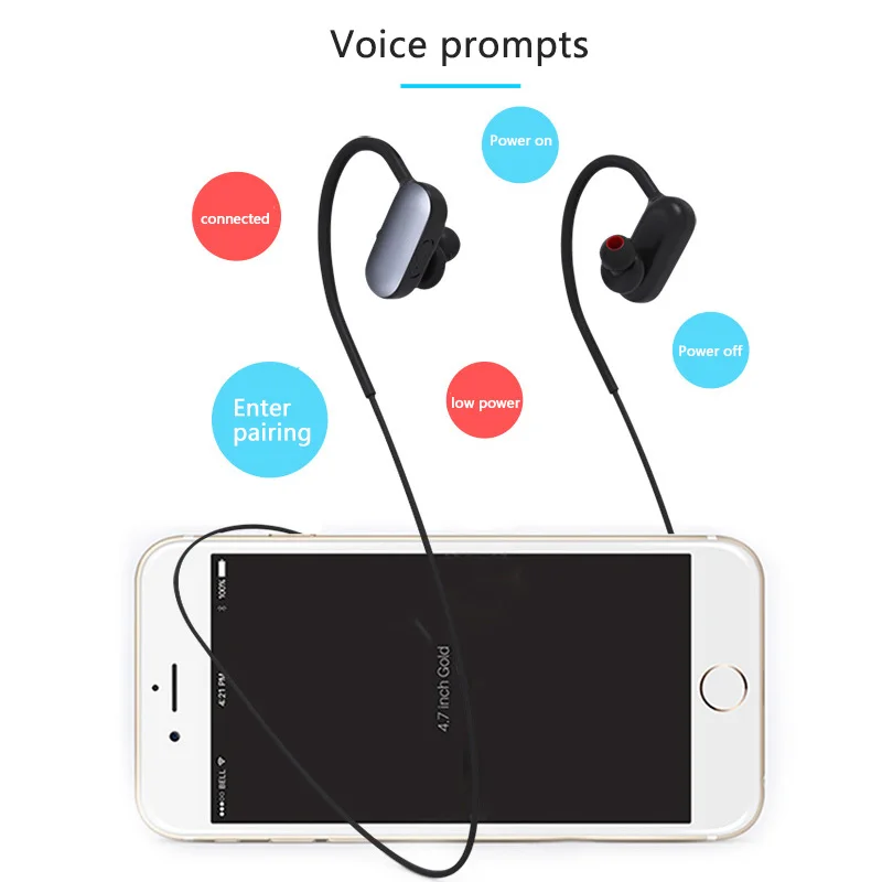 BT03 bluetooth наушники IPX4 водонепроницаемый Беспроводные Спорт бас с микрофоном для