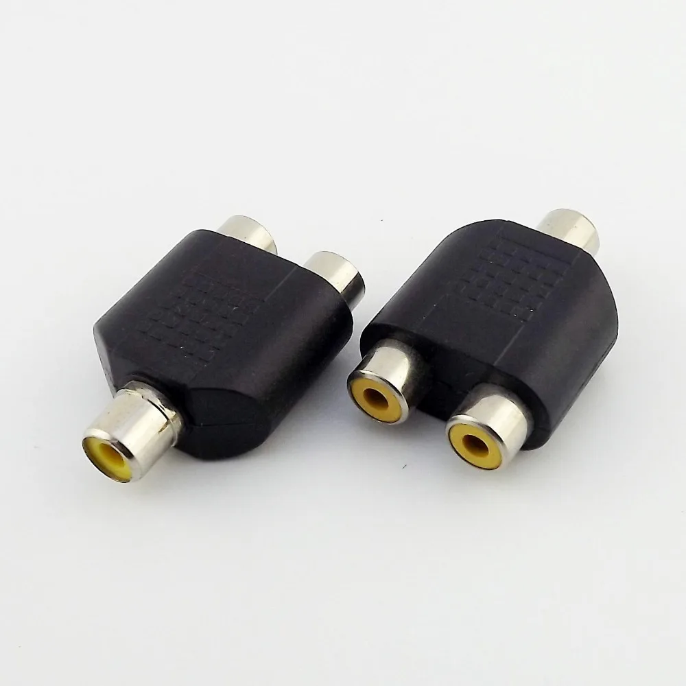 3 шт. RCA гнездовой разъем для Dual 2X Phono Female Y сплиттер аудио адаптер