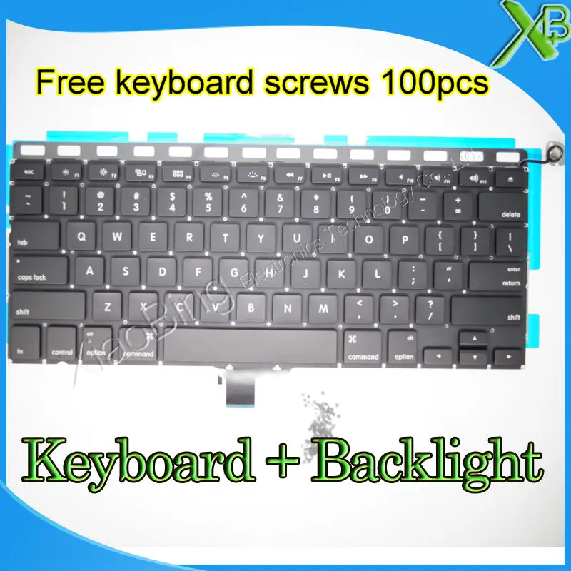 Совершенно новая английская клавиатура + Подсветка 100 шт. винтов для клавиатуры