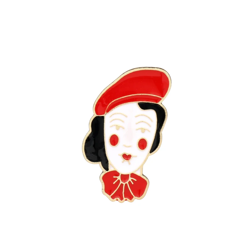 Красного цвета Пикантные дамские туфли с бантом брошь эмаль на булавке в шапке со