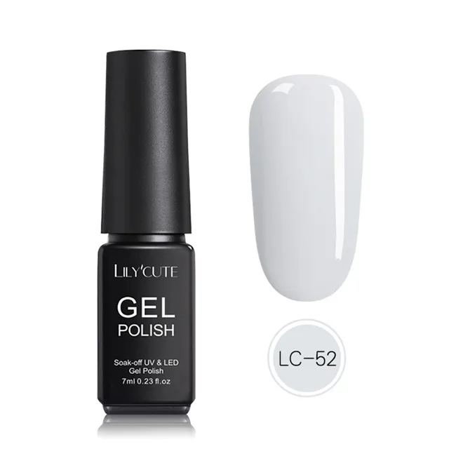 LC-52 LILYCUTE 7 мл чистый лак для ногтей набор замочить карамель УФ гель лак длинный прочный ноготь цветной лак для ногтей маникюр - Цвет: LC-52